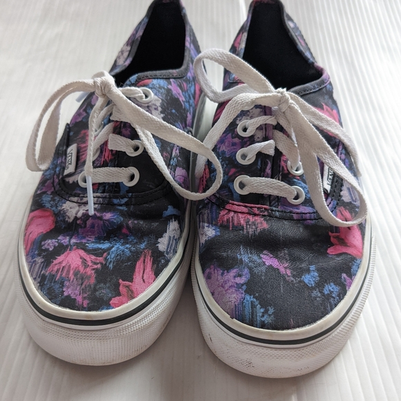 VANS authentic warped floral sneakers women's size 7.5 - Picture 8 of 11